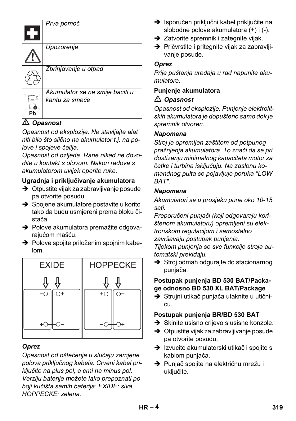 Karcher BD 530 Bp User Manual | Page 319 / 384