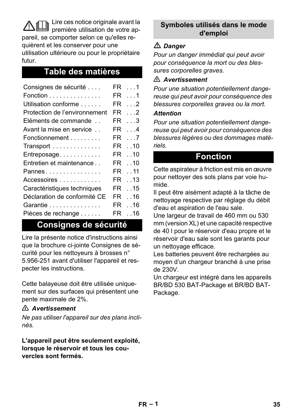 Karcher BD 530 Bp User Manual | Page 35 / 384