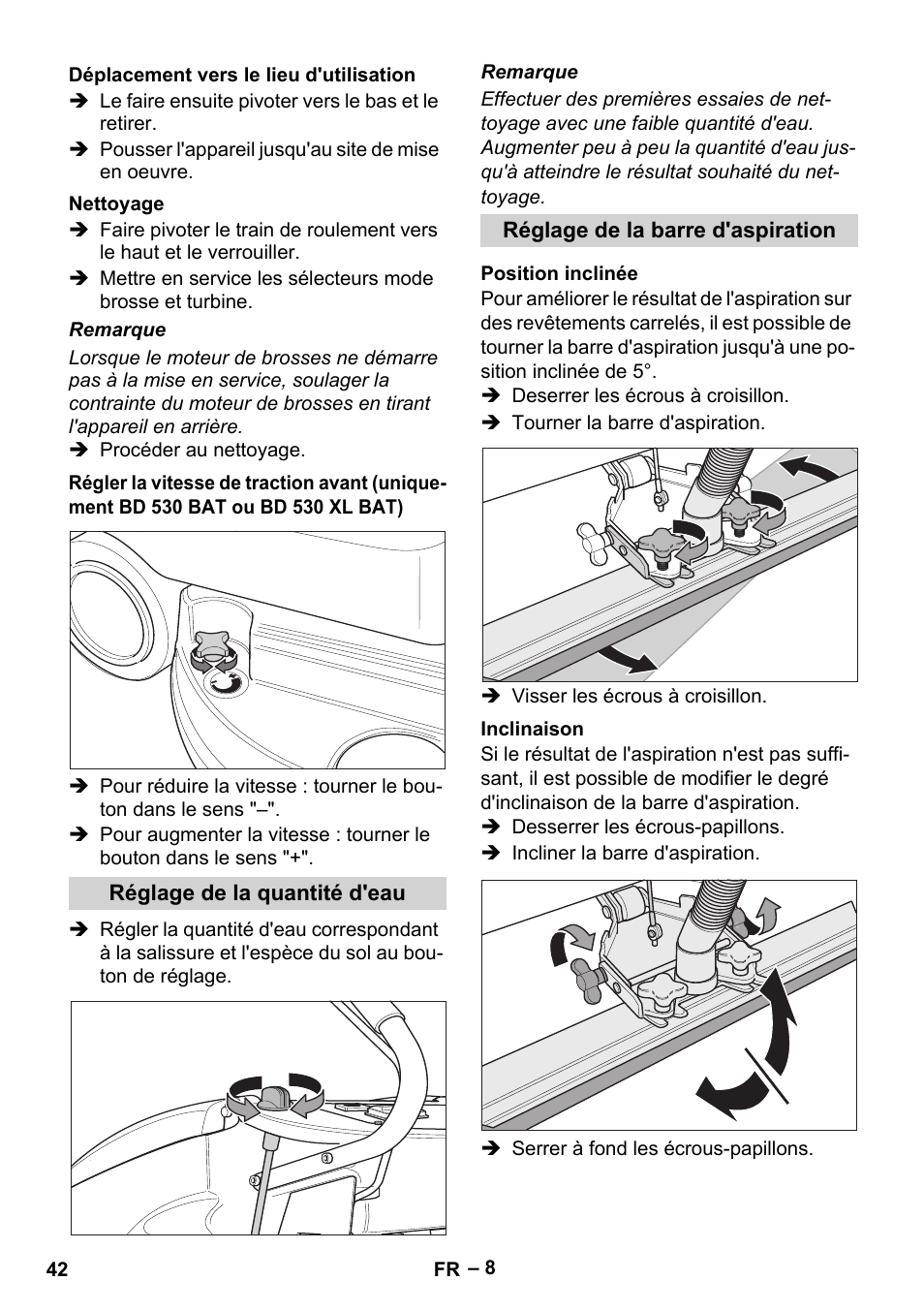 Karcher BD 530 Bp User Manual | Page 42 / 384