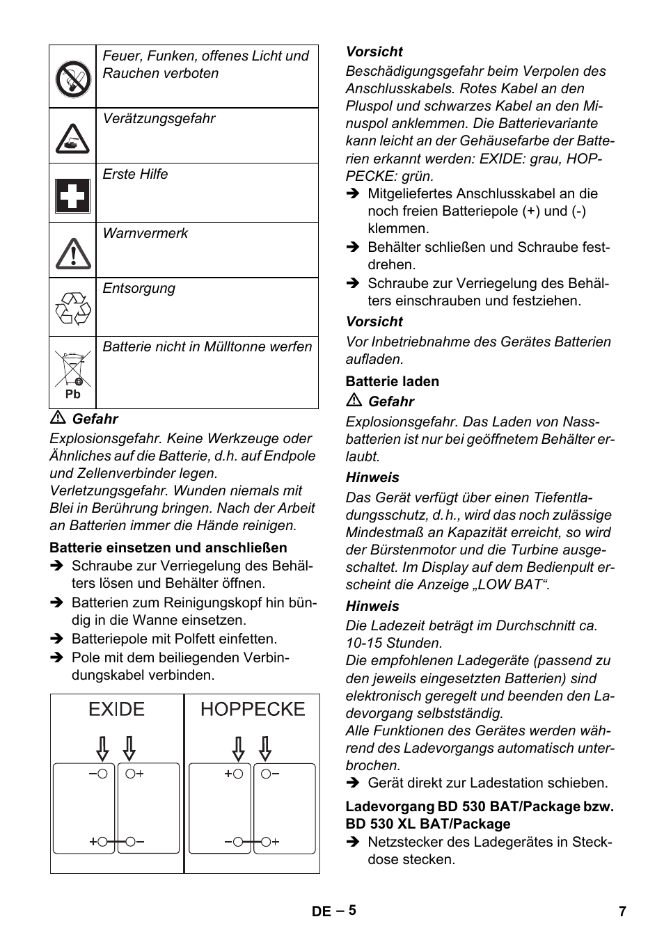 Karcher BD 530 Bp User Manual | Page 7 / 384