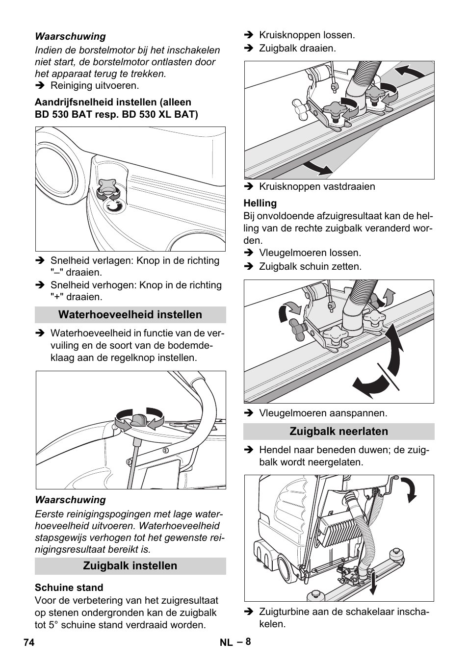 Karcher BD 530 Bp User Manual | Page 74 / 384