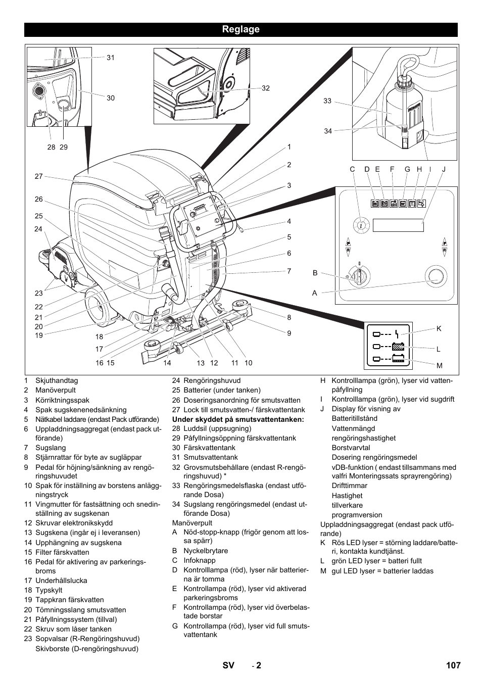 Reglage | Karcher B 80 W Bp Pack User Manual | Page 107 / 260