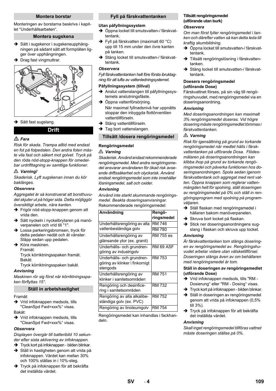 Drift | Karcher B 80 W Bp Pack User Manual | Page 109 / 260