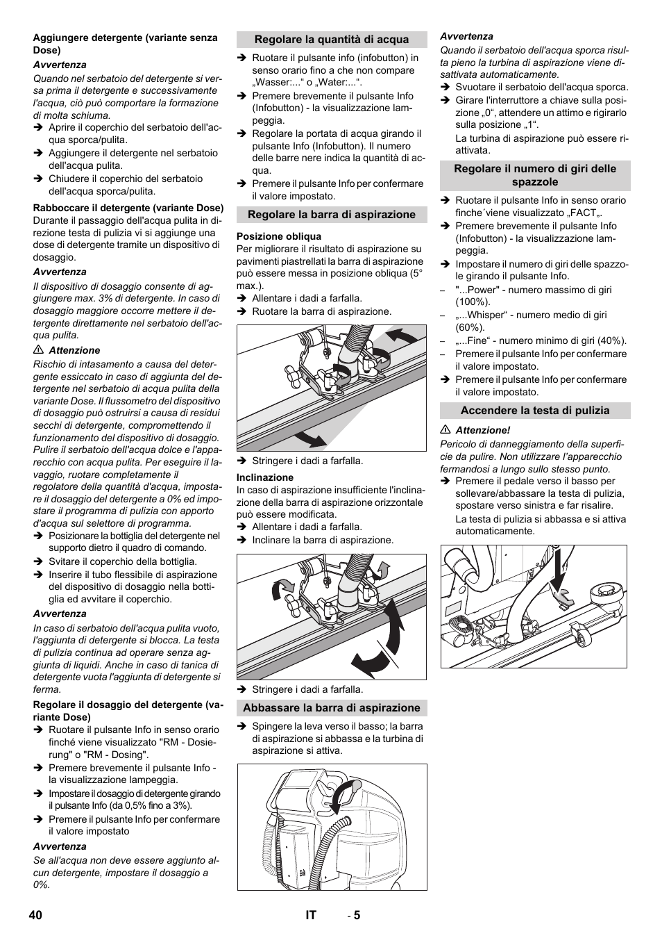 Karcher B 80 W Bp Pack User Manual | Page 40 / 260