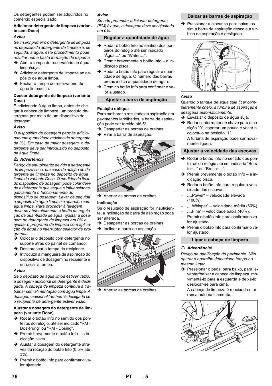 Karcher B 80 W Bp Pack User Manual | Page 76 / 260