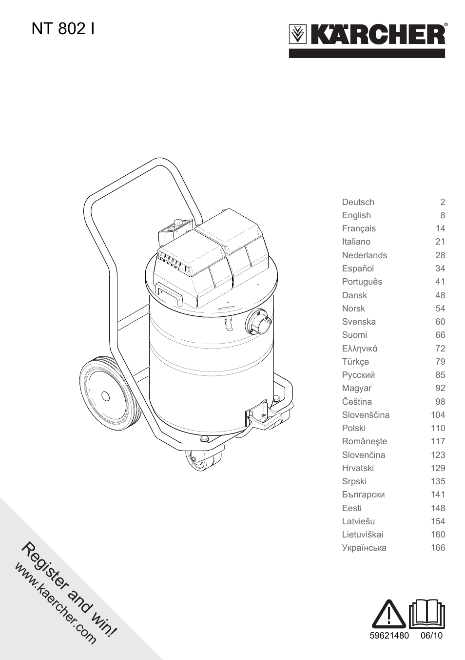 Karcher Промышленный пылесос NT 802 IV User Manual | 176 pages