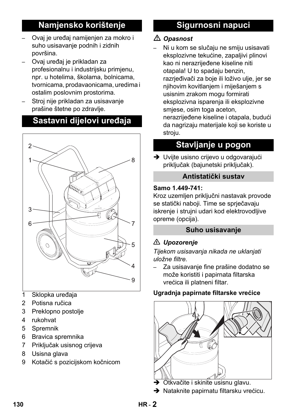 Karcher Промышленный пылесос NT 802 IV User Manual | Page 130 / 176