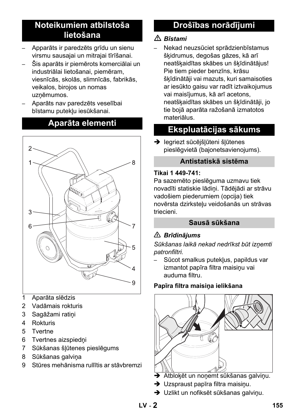 Karcher Промышленный пылесос NT 802 IV User Manual | Page 155 / 176