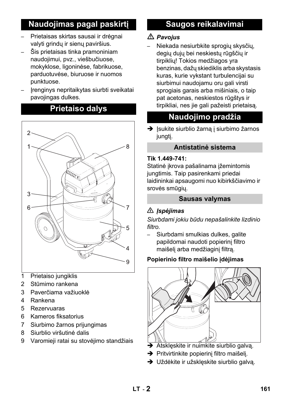 Karcher Промышленный пылесос NT 802 IV User Manual | Page 161 / 176