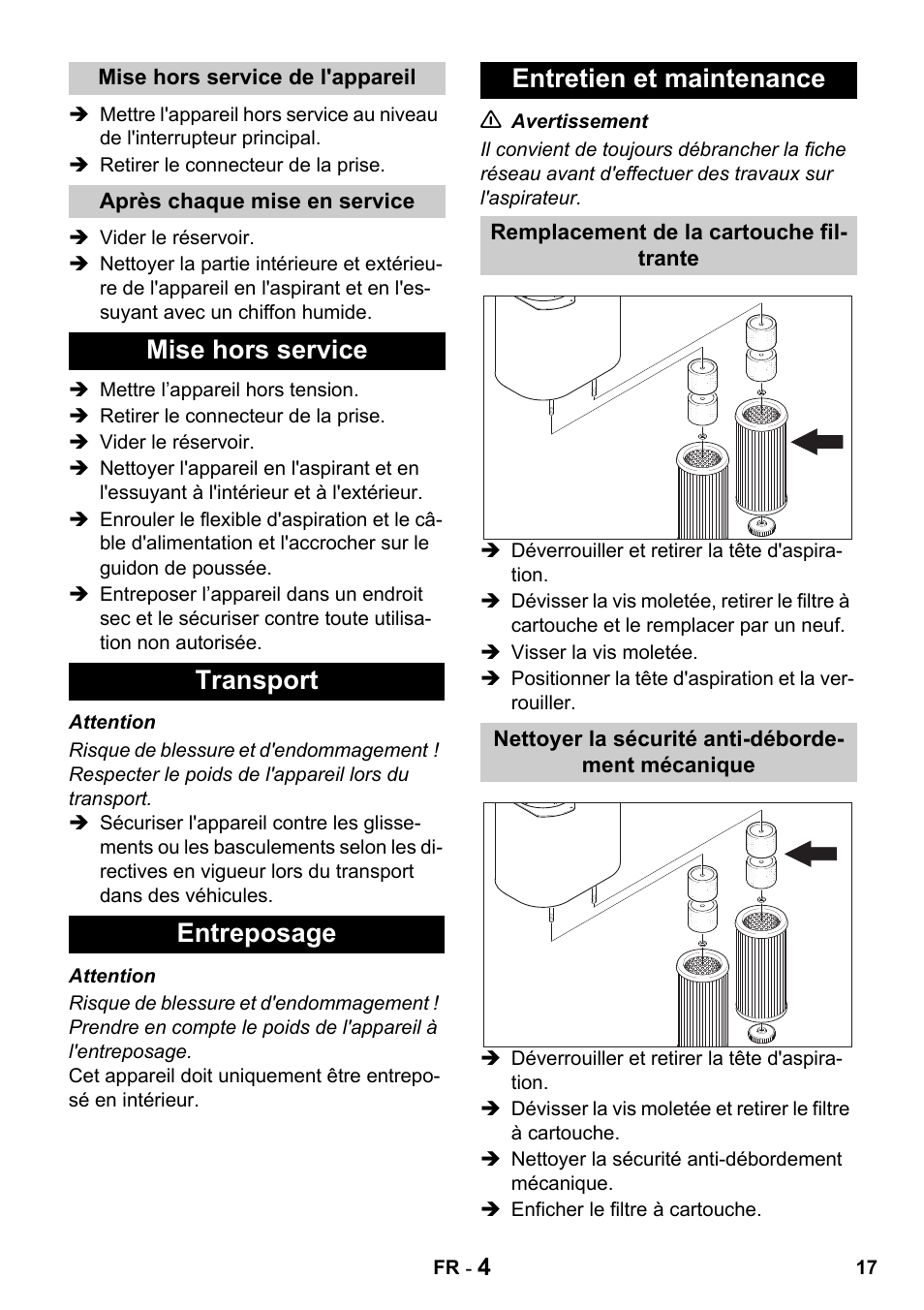 Karcher Промышленный пылесос NT 802 IV User Manual | Page 17 / 176