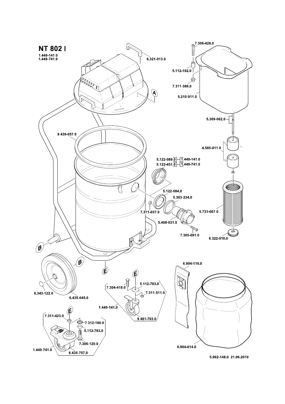 Karcher Промышленный пылесос NT 802 IV User Manual | Page 173 / 176