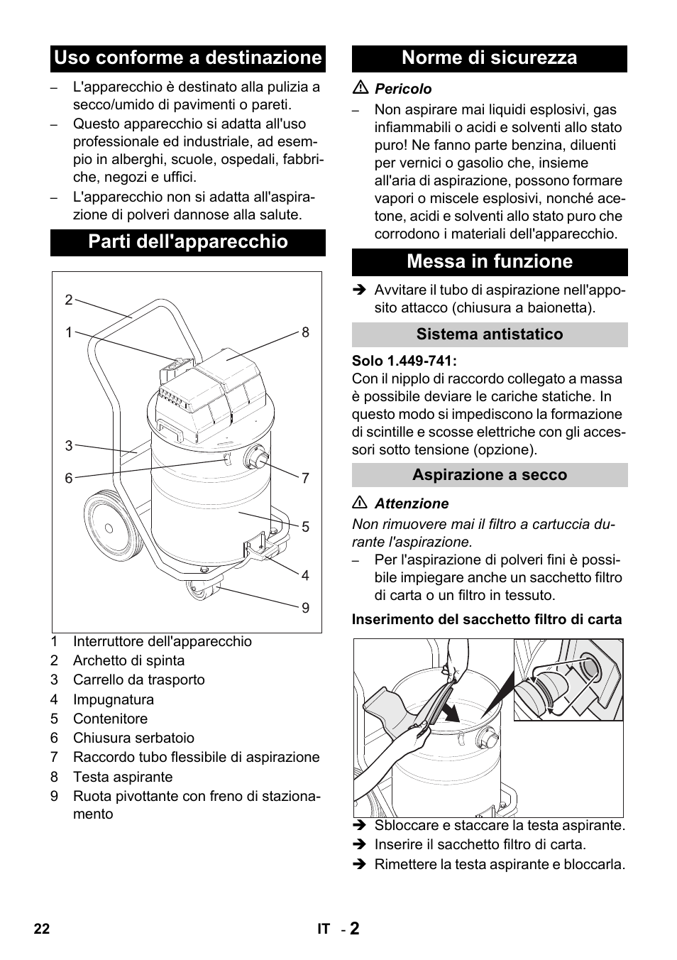 Karcher Промышленный пылесос NT 802 IV User Manual | Page 22 / 176