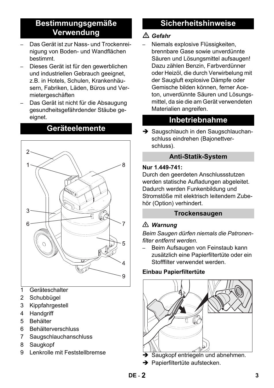 Karcher Промышленный пылесос NT 802 IV User Manual | Page 3 / 176