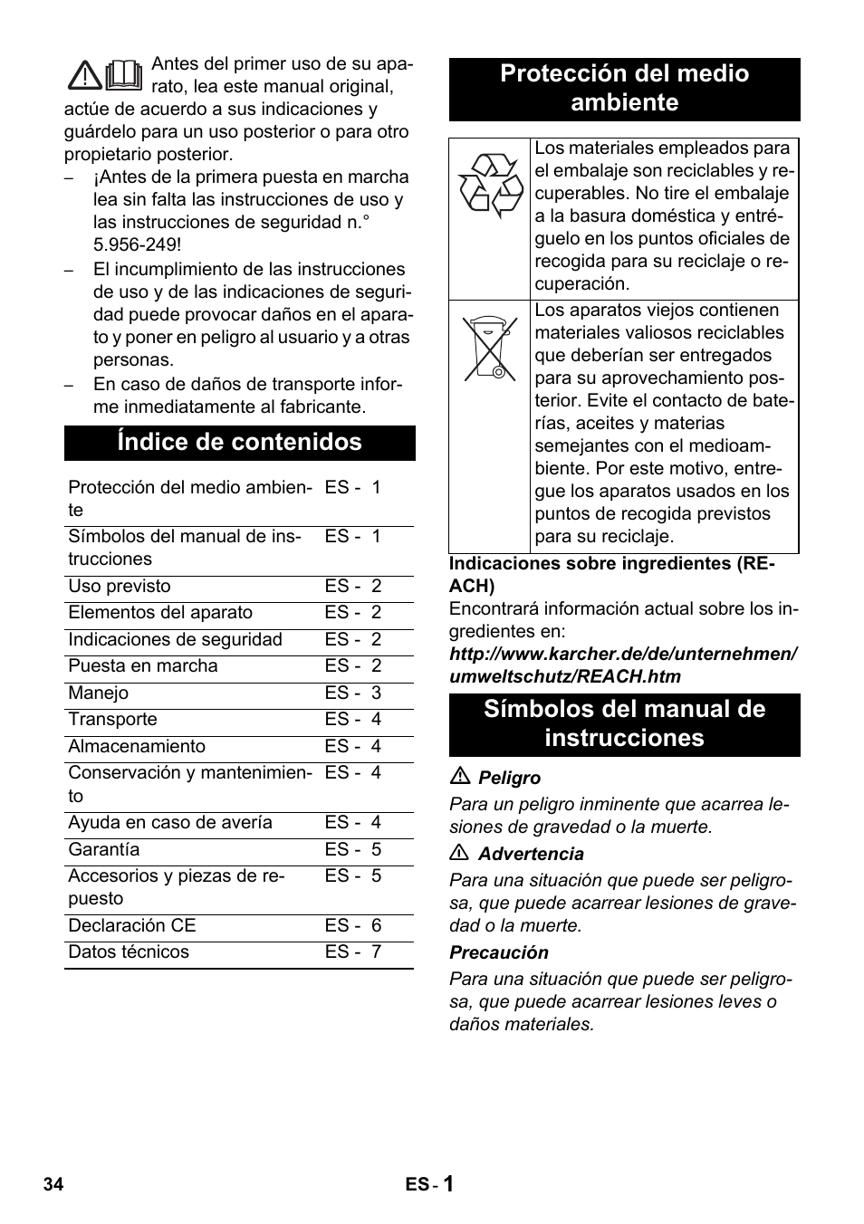 Karcher Промышленный пылесос NT 802 IV User Manual | Page 34 / 176