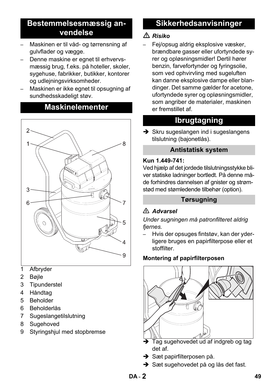Karcher Промышленный пылесос NT 802 IV User Manual | Page 49 / 176