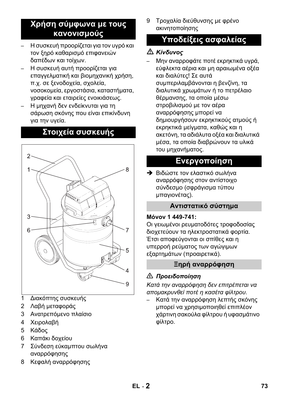 Karcher Промышленный пылесос NT 802 IV User Manual | Page 73 / 176