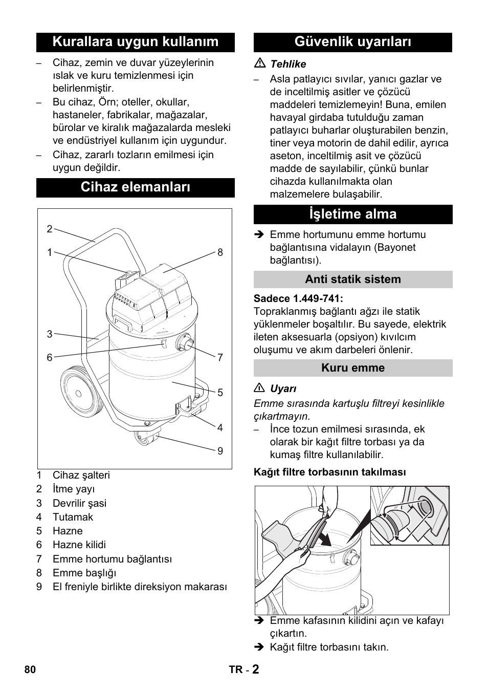 Karcher Промышленный пылесос NT 802 IV User Manual | Page 80 / 176