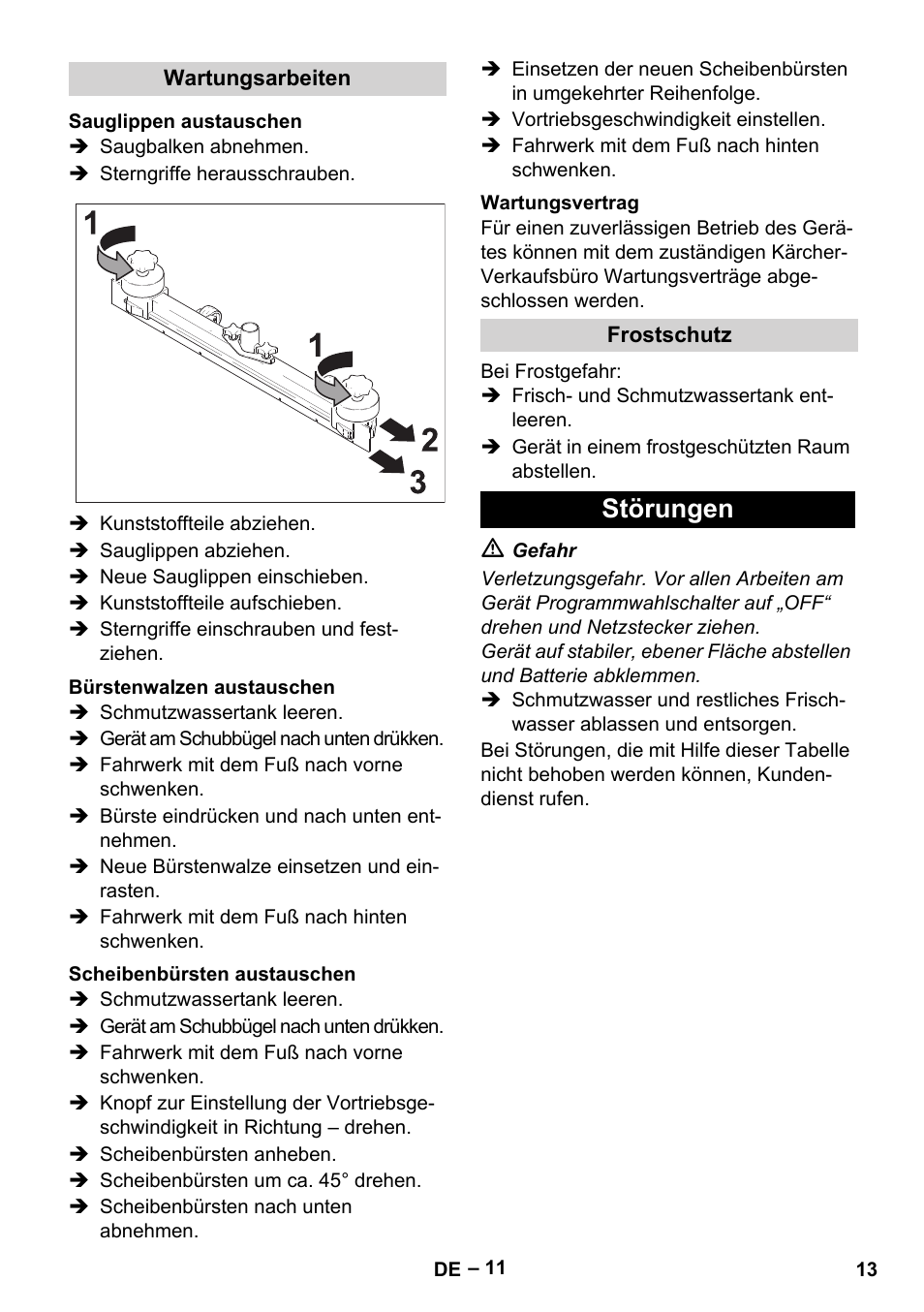 Störungen | Karcher BR 40-25 C Bp Pack User Manual | Page 13 / 136