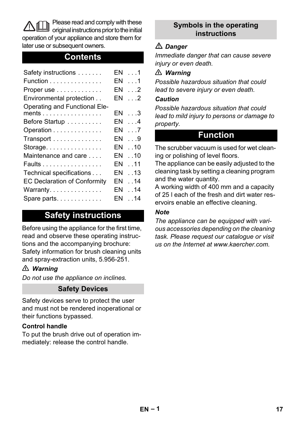 Karcher BR 40-25 C Bp Pack User Manual | Page 17 / 136