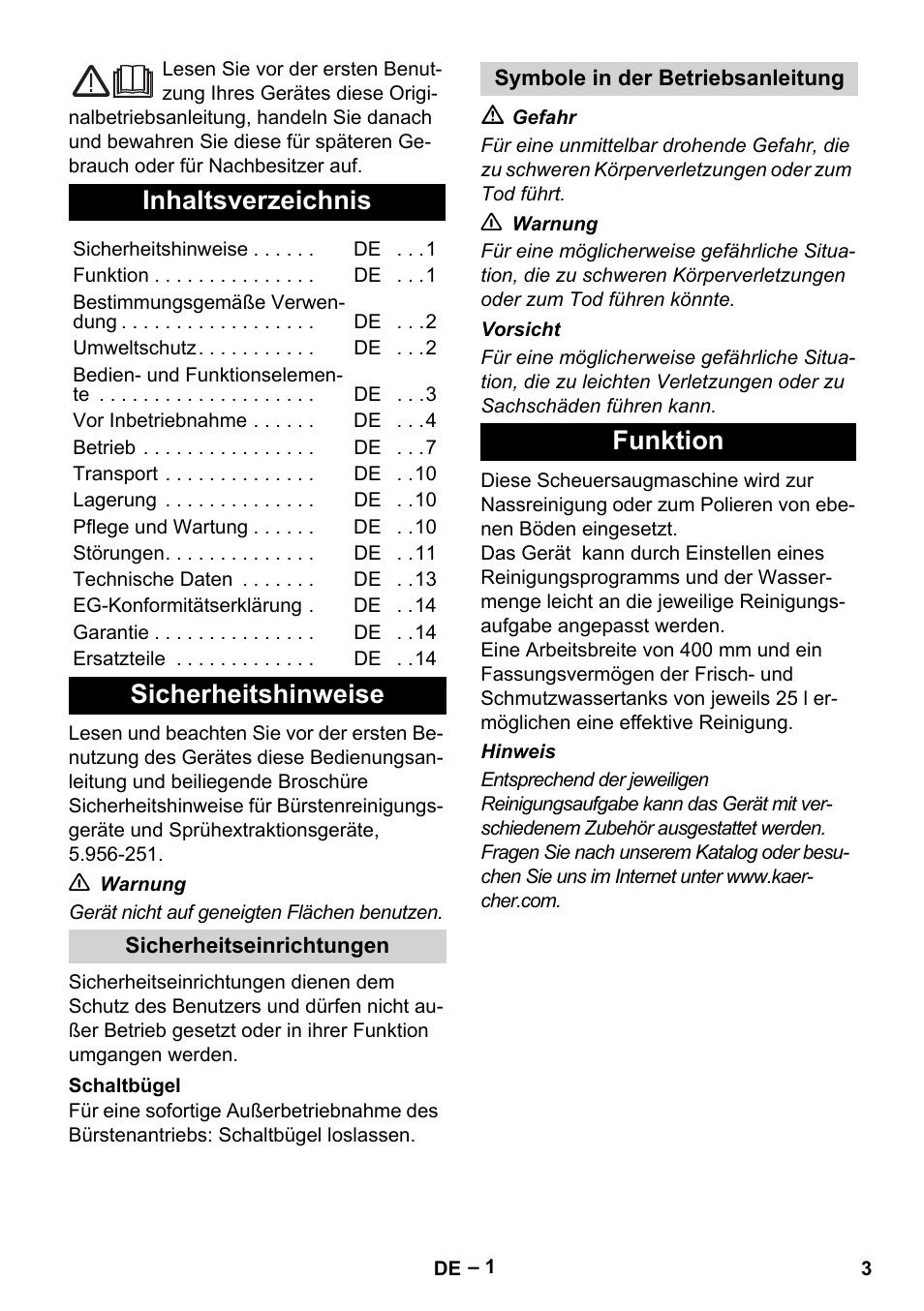 Karcher BR 40-25 C Bp Pack User Manual | Page 3 / 136