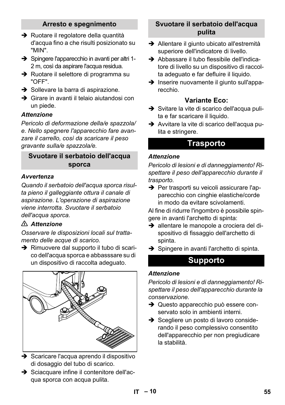 Trasporto supporto | Karcher BR 40-25 C Bp Pack User Manual | Page 55 / 136