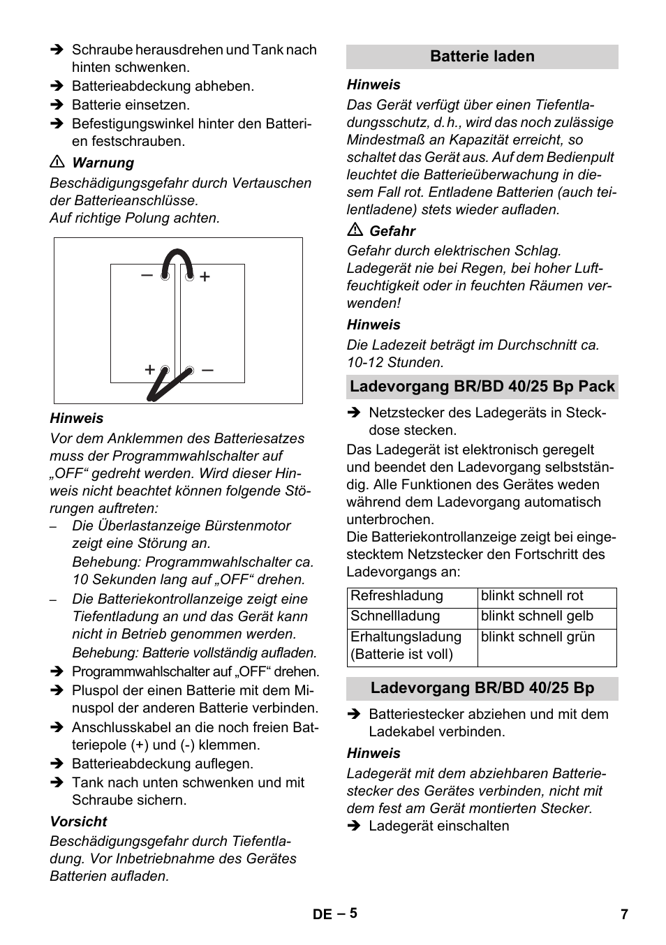 Karcher BR 40-25 C Bp Pack User Manual | Page 7 / 136