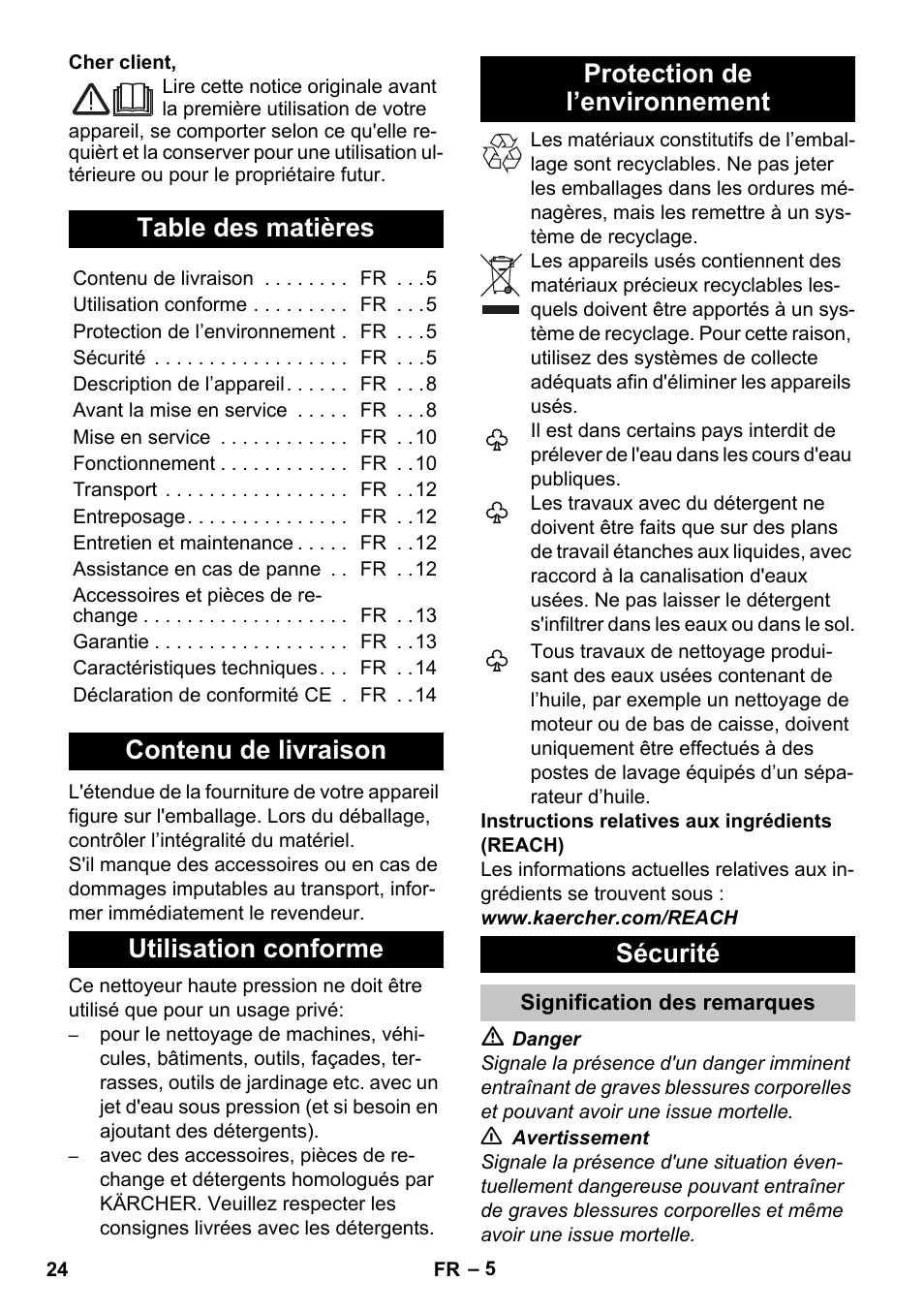 Karcher K 7 Premium User Manual | Page 24 / 288