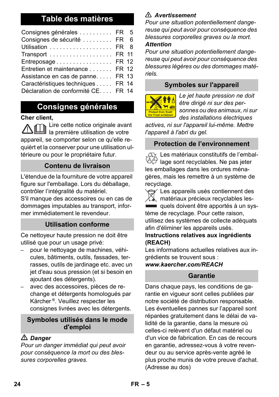 Karcher K 4-600 User Manual | Page 24 / 262