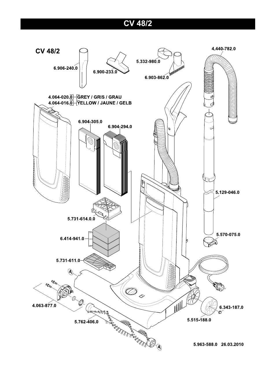 Cv 48/2 | Karcher CV 38-2 User Manual | Page 120 / 124