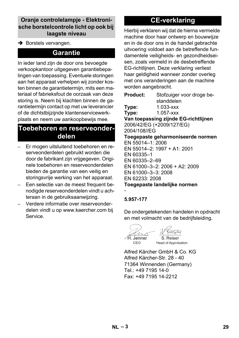 Karcher CV 38-2 User Manual | Page 29 / 124