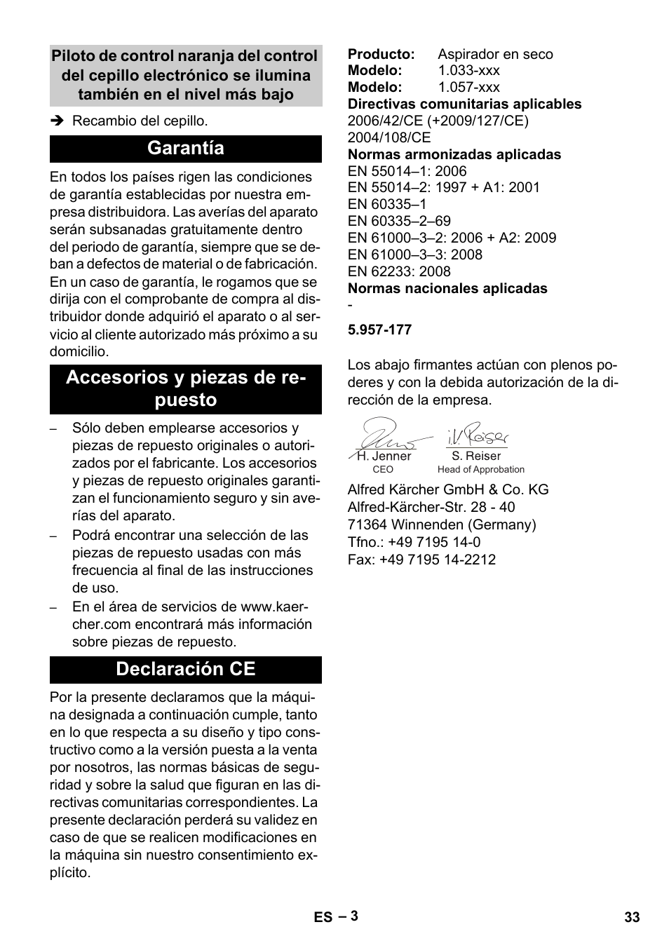 Karcher CV 38-2 User Manual | Page 33 / 124