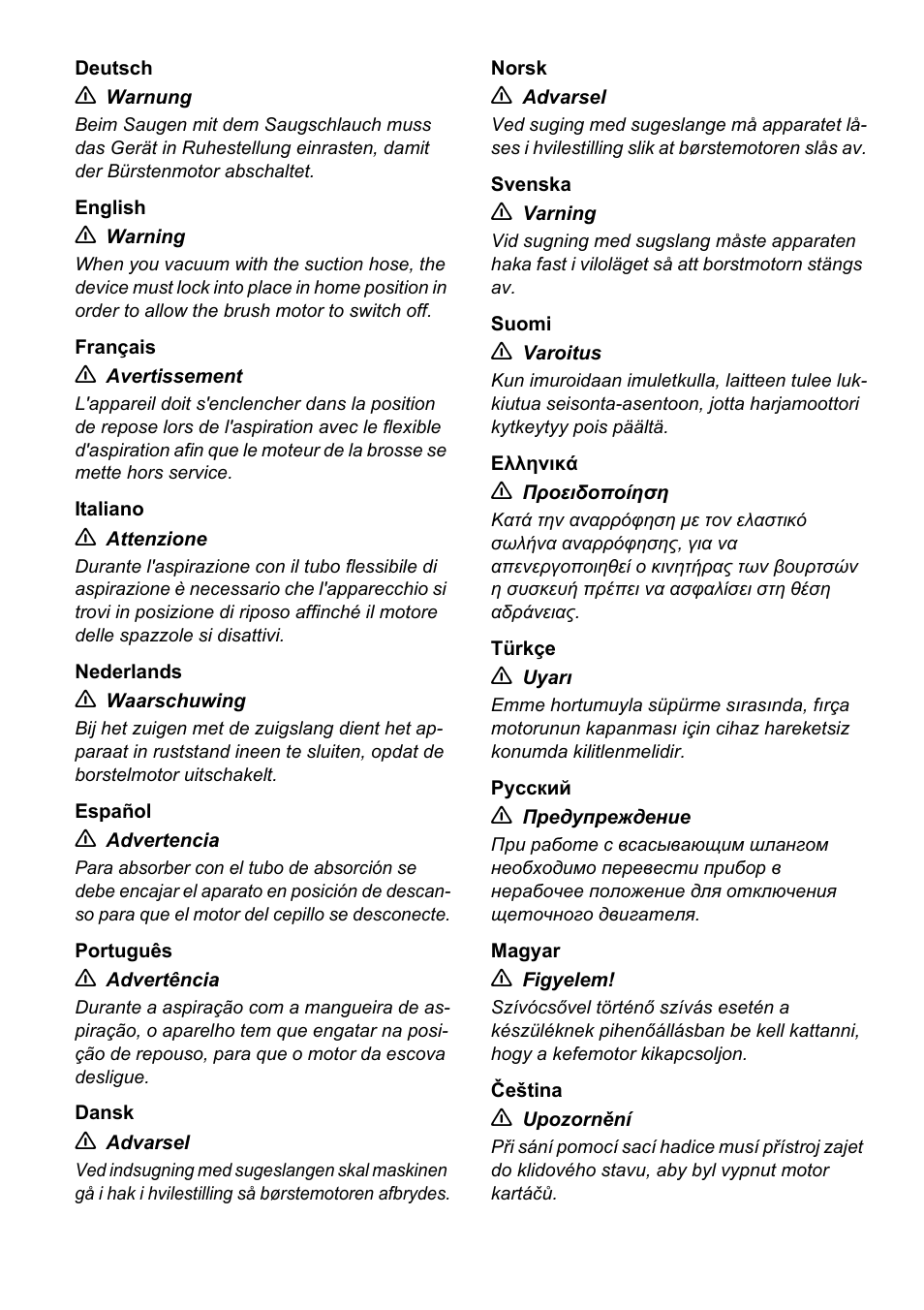 Karcher CV 38-2 User Manual | Page 4 / 124