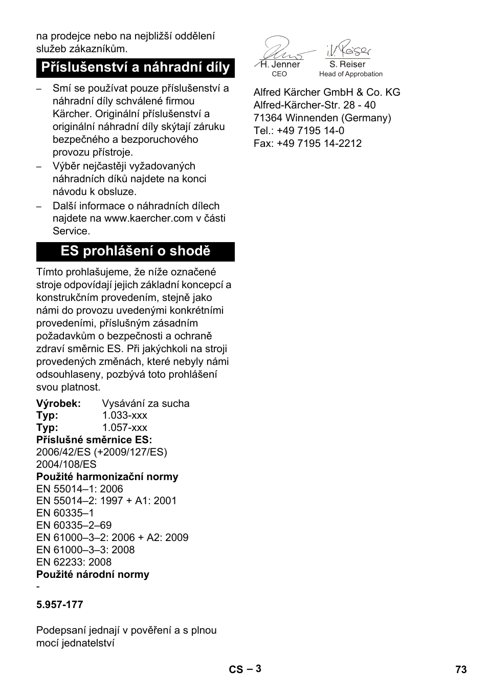 Karcher CV 38-2 User Manual | Page 73 / 124