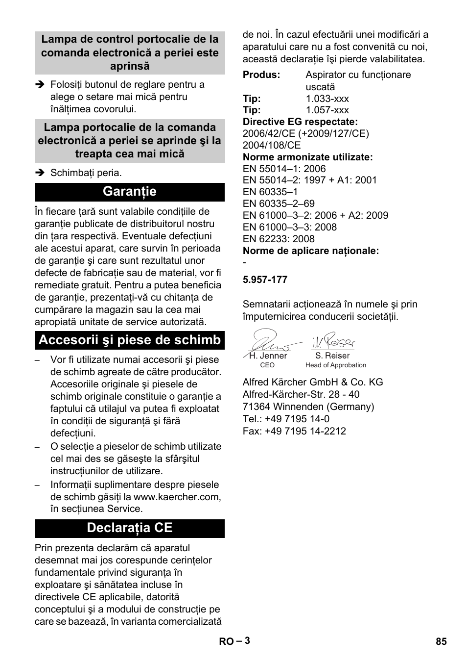 Karcher CV 38-2 User Manual | Page 85 / 124