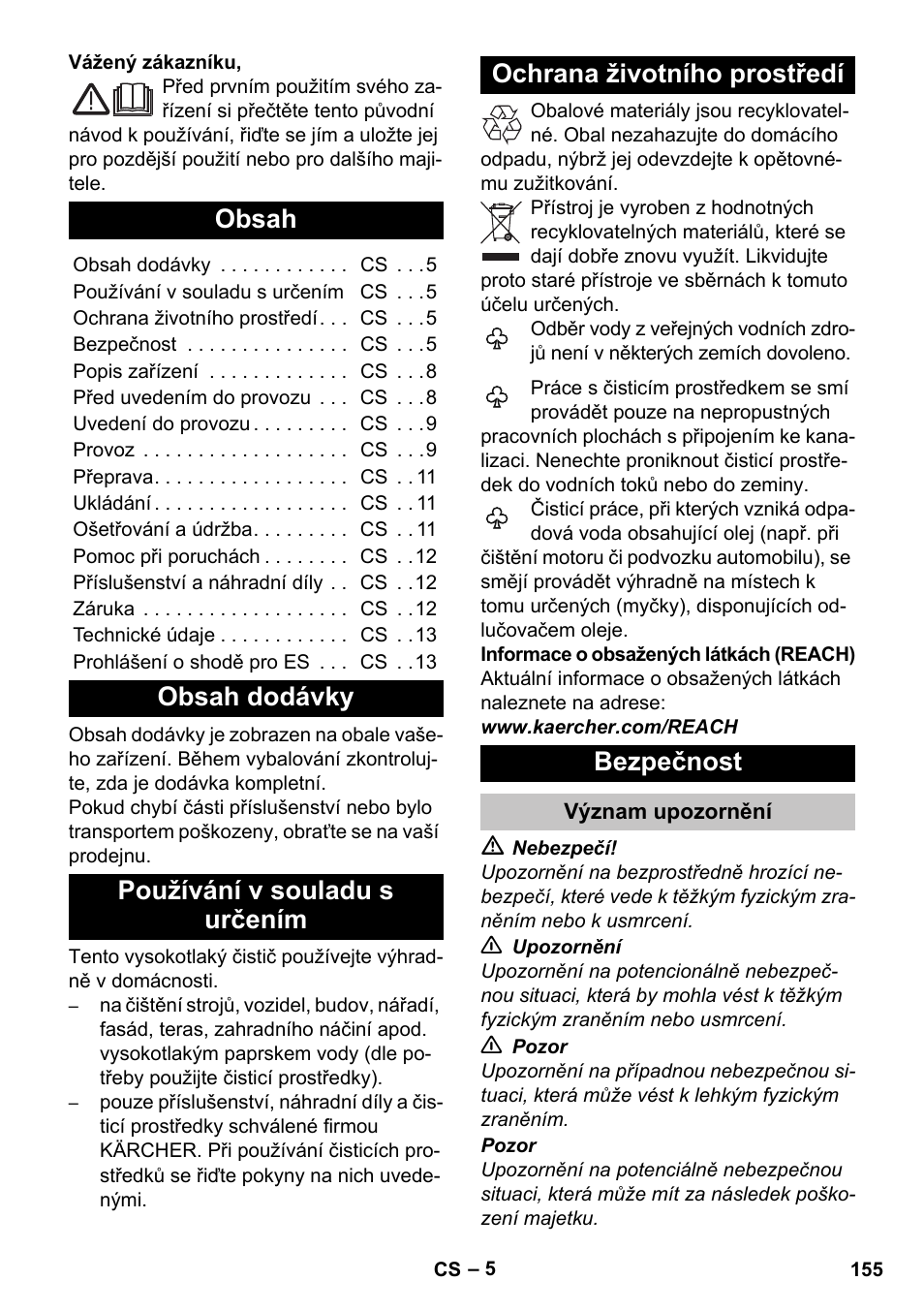 Karcher K 5 Classic User Manual | Page 155 / 286