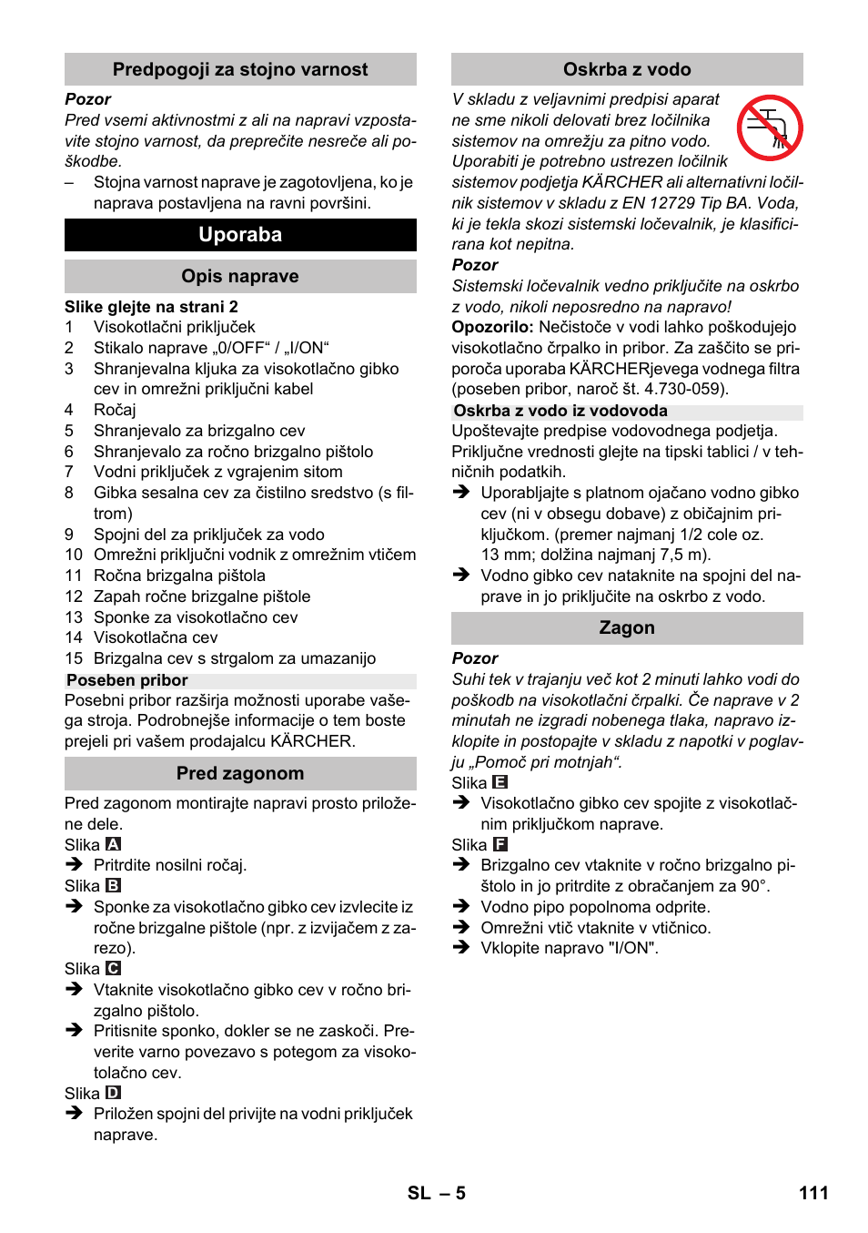 Karcher K 2 Basic User Manual | Page 111 / 180