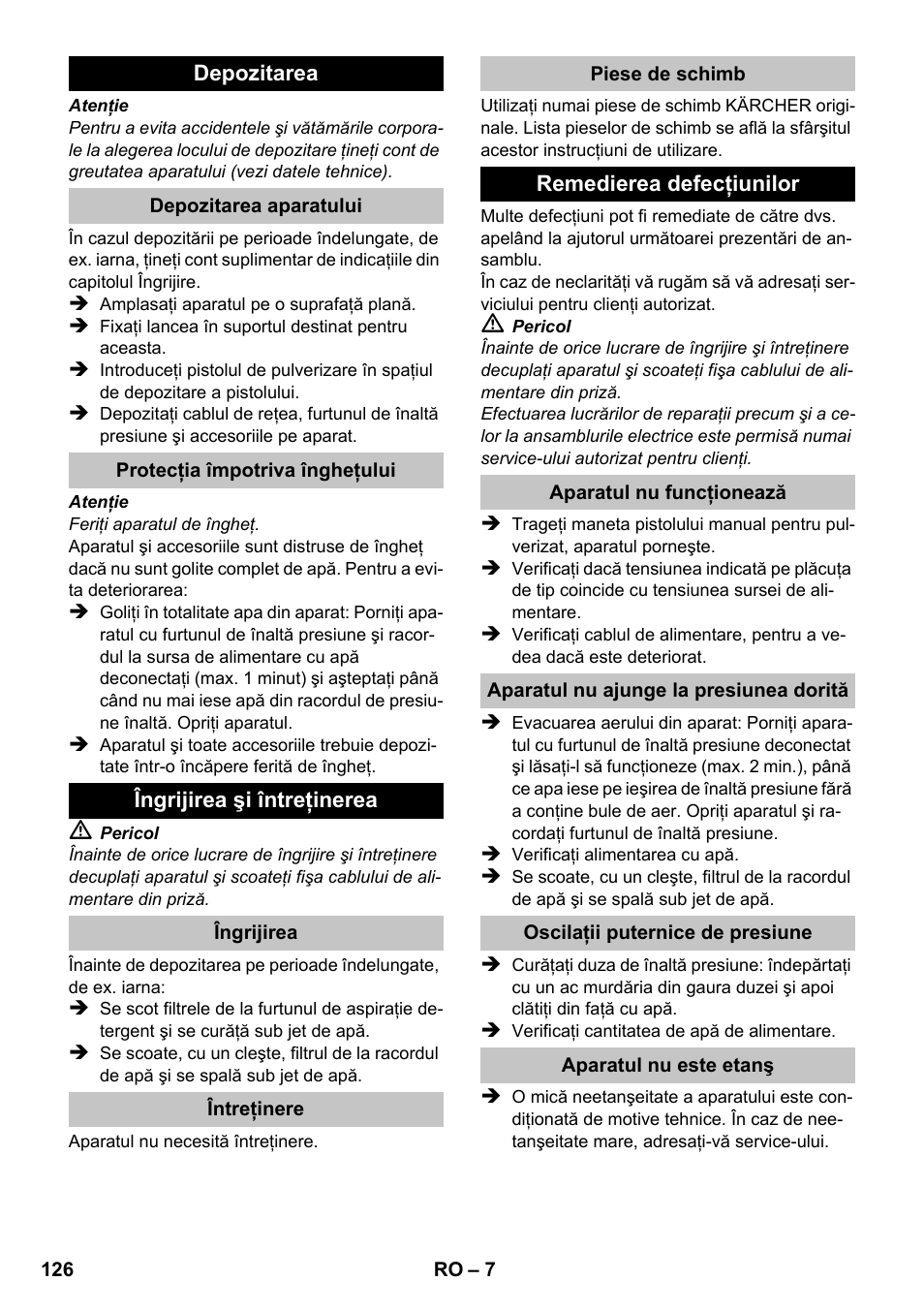 Karcher K 2 Basic User Manual | Page 126 / 180