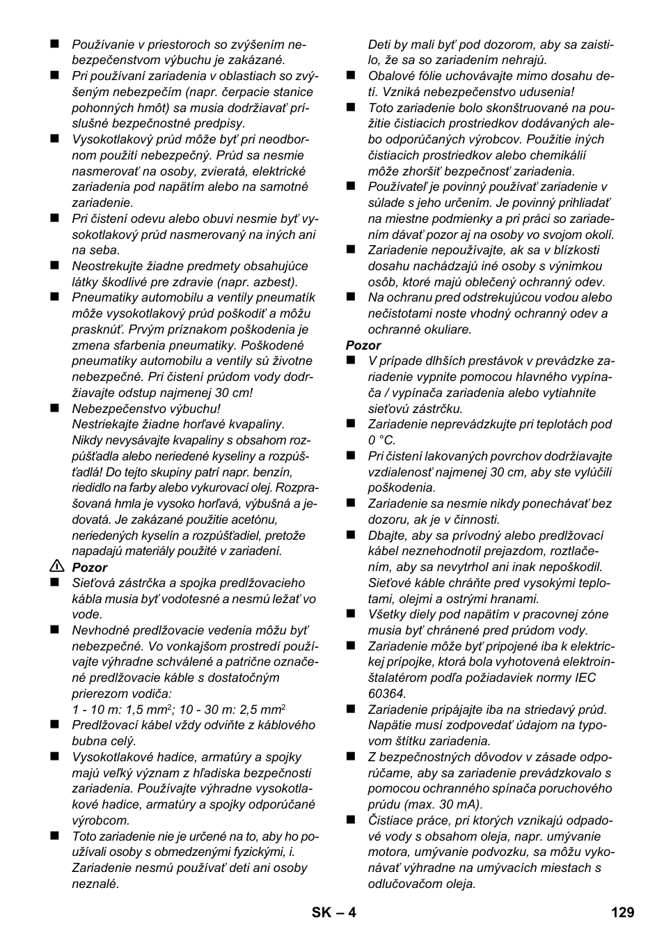 Karcher K 2 Basic User Manual | Page 129 / 180