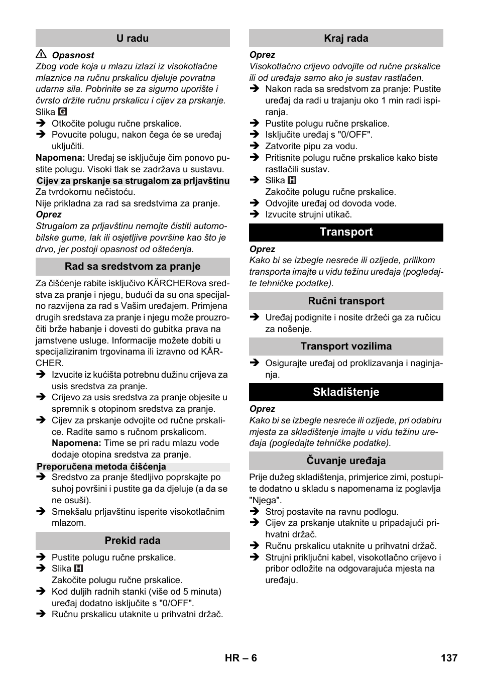 Karcher K 2 Basic User Manual | Page 137 / 180