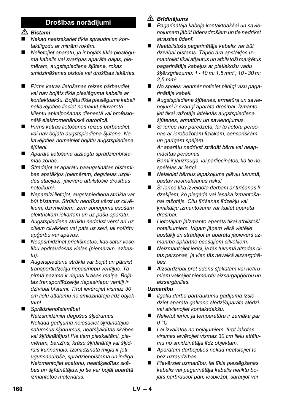 Karcher K 2 Basic User Manual | Page 160 / 180