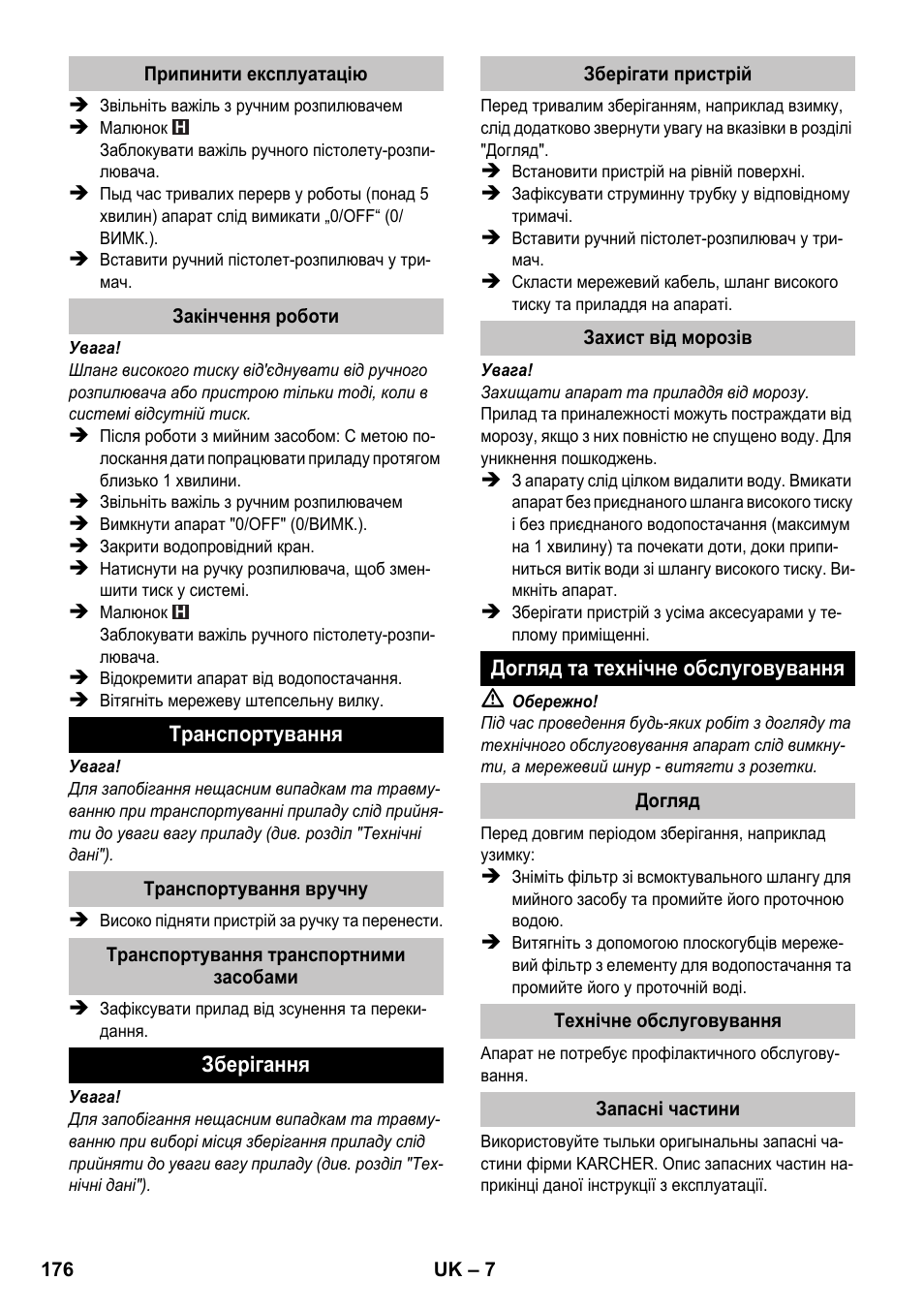 Karcher K 2 Basic User Manual | Page 176 / 180