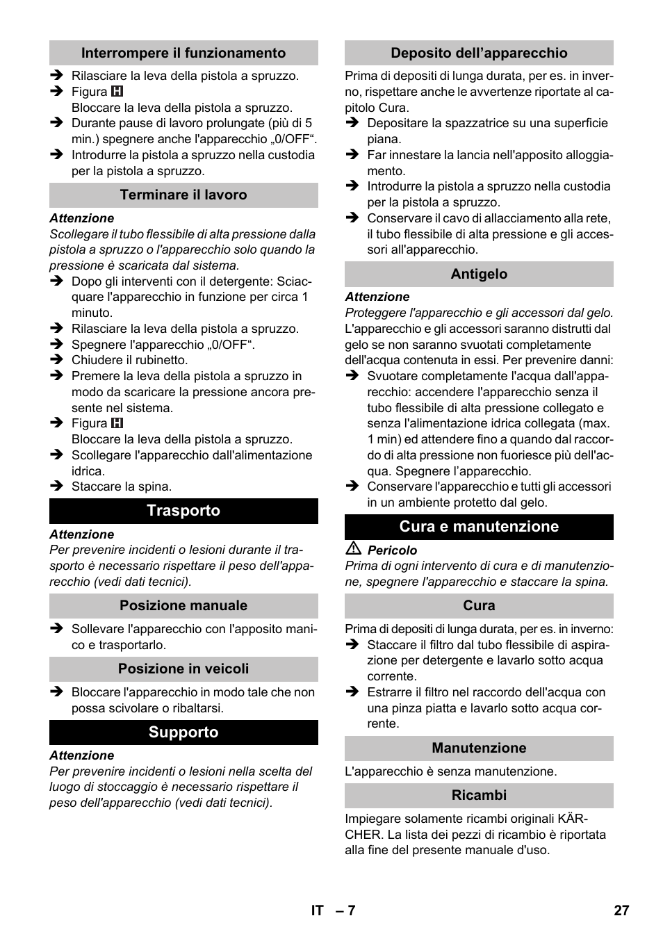 Karcher K 2 Basic User Manual | Page 27 / 180