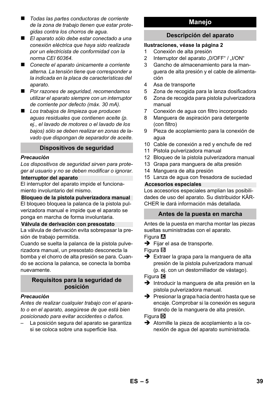 Karcher K 2 Basic User Manual | Page 39 / 180