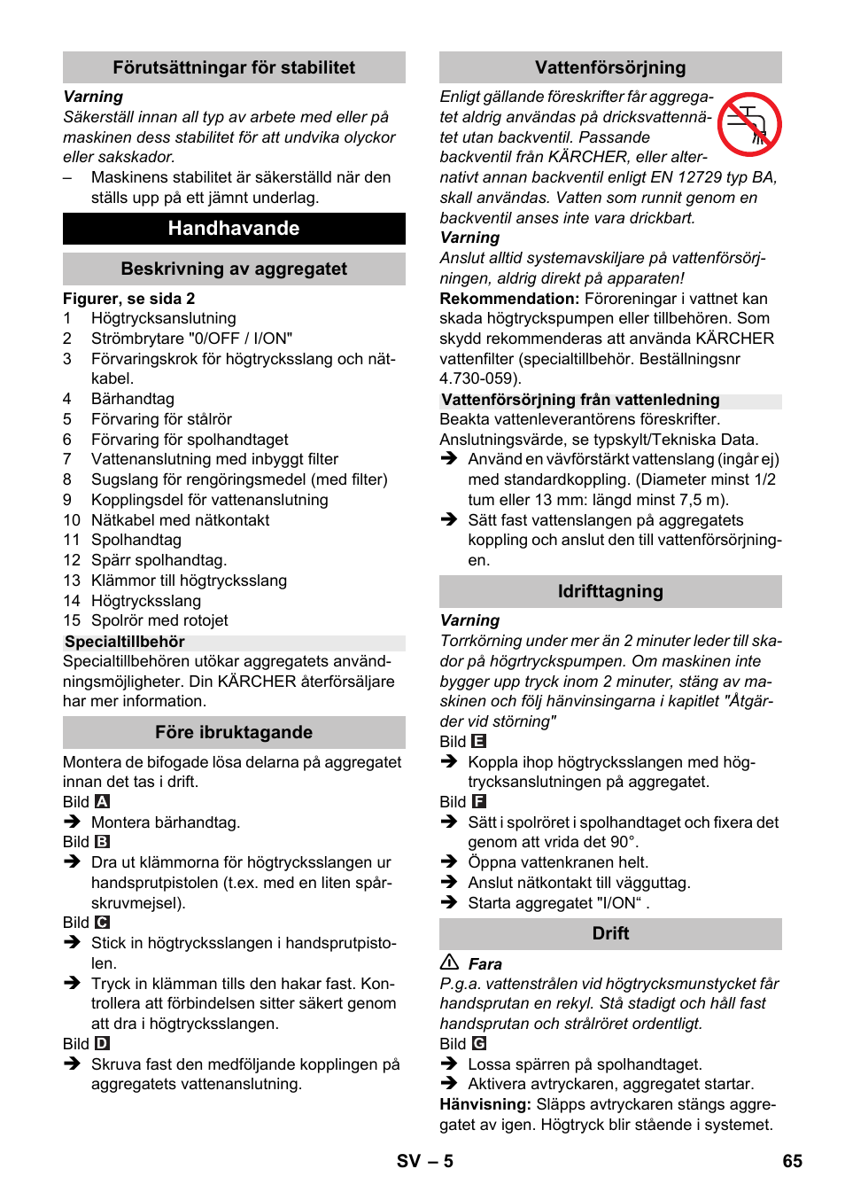 Karcher K 2 Basic User Manual | Page 65 / 180