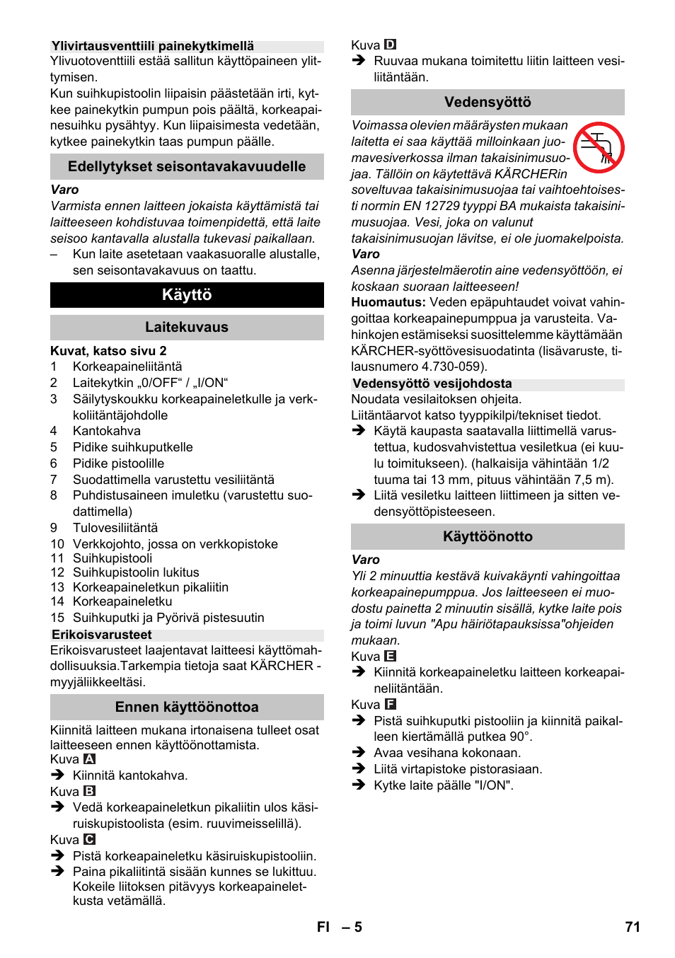 Karcher K 2 Basic User Manual | Page 71 / 180