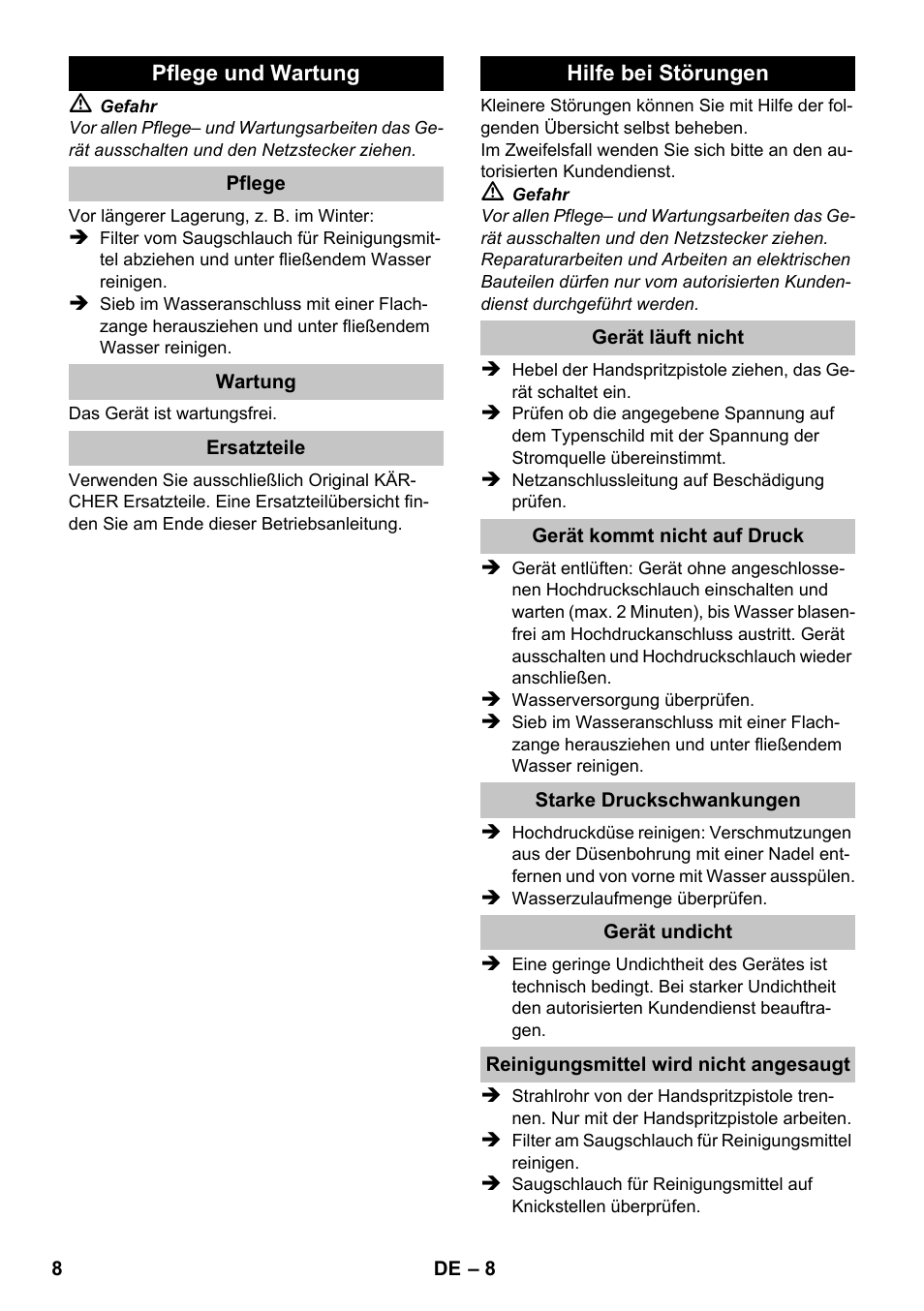 Karcher K 2 Basic User Manual | Page 8 / 180