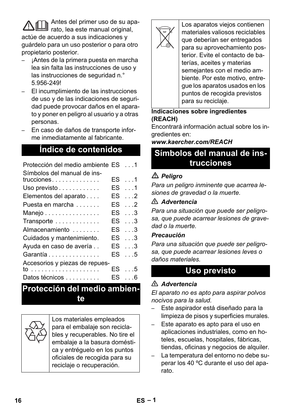 Karcher NT 65-2 Eco User Manual | Page 16 / 28