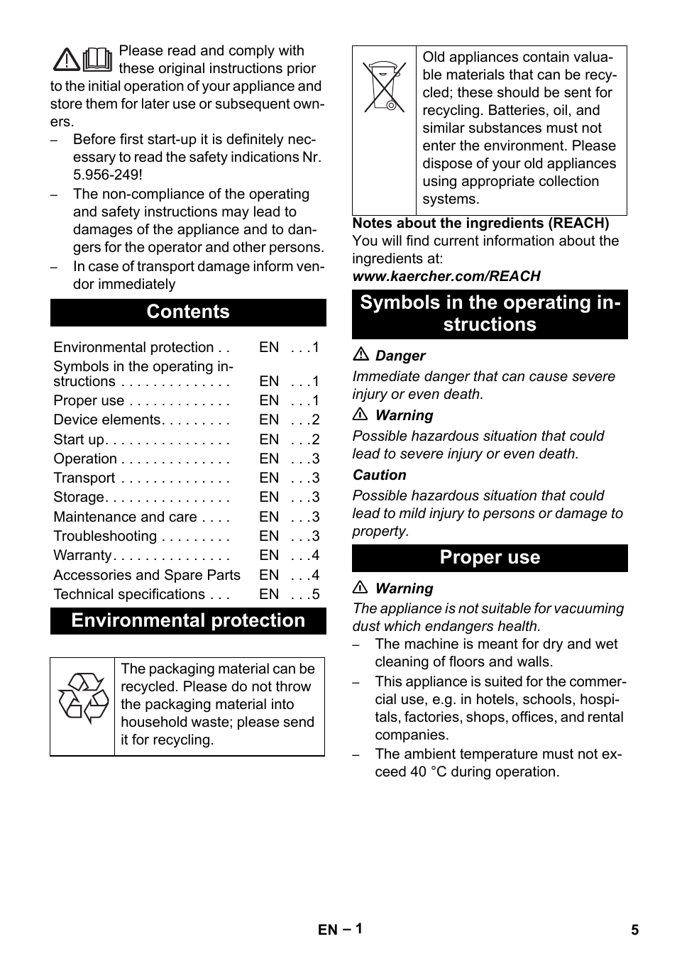 Karcher NT 65-2 Eco User Manual | Page 5 / 28