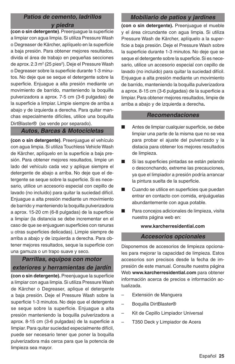 Karcher G 2800 FC User Manual | Page 25 / 44