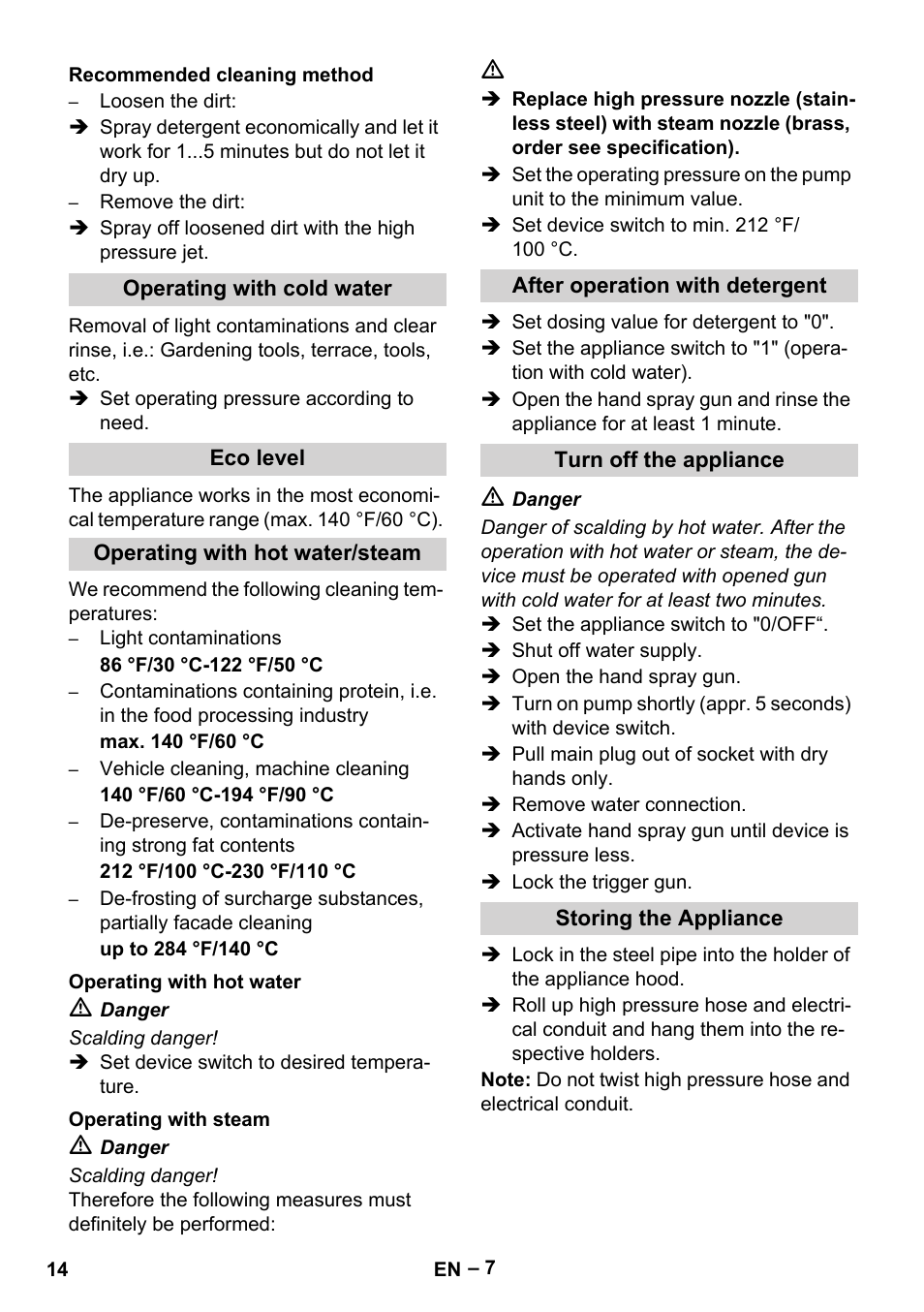 Karcher HDS 3-0-20 C Ea User Manual | Page 14 / 60